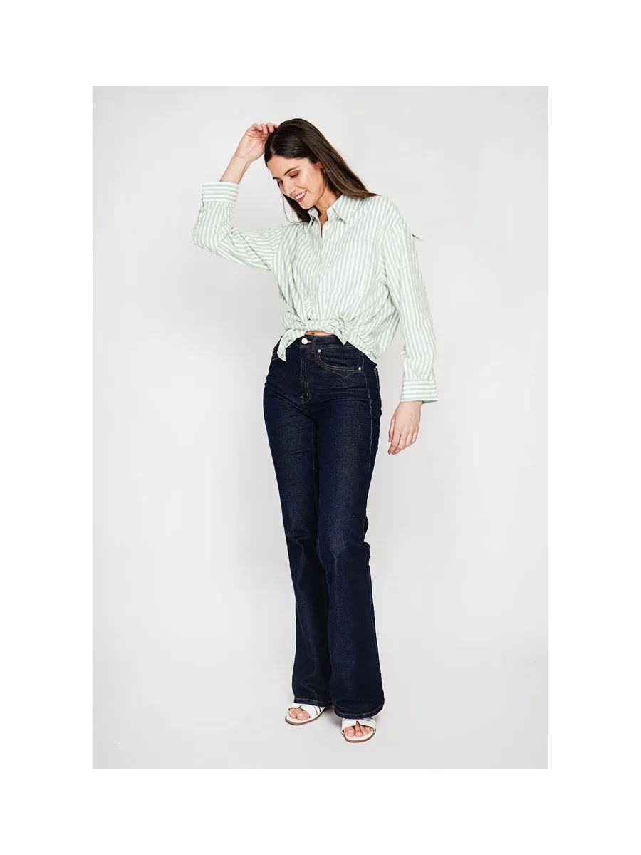 Chemise longue coupe oversize Poche poitrine à manches longues à reyure 5