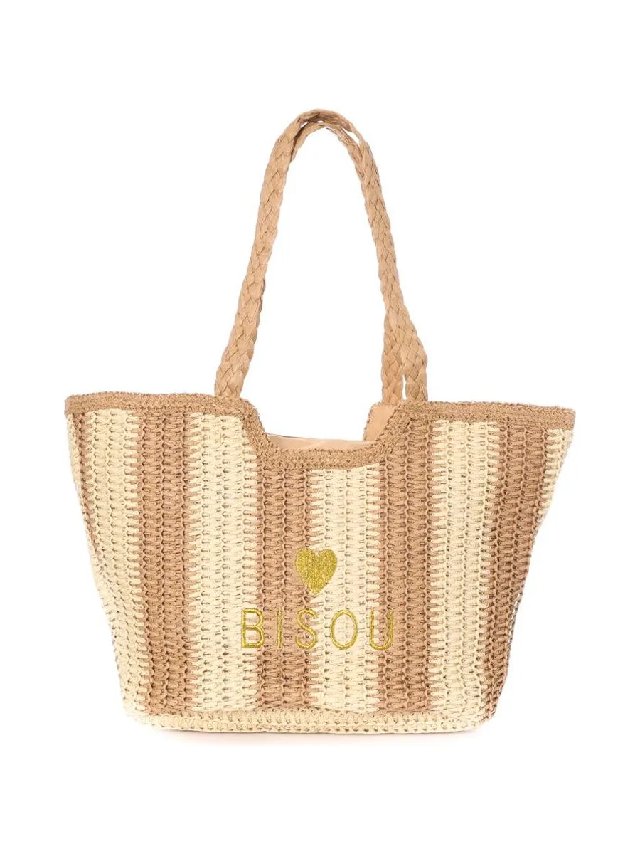 Sac de Plage Naturel/Taupe Femme Gérard Pasquier 2