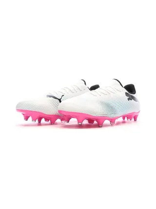 Chaussures de football Blanche/Noire/Rose Homme Puma Future 7 Play 6