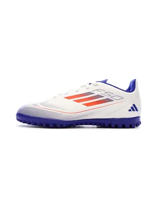 Chaussures Blanc/Bleu Garçon Adidas F50 Club 1