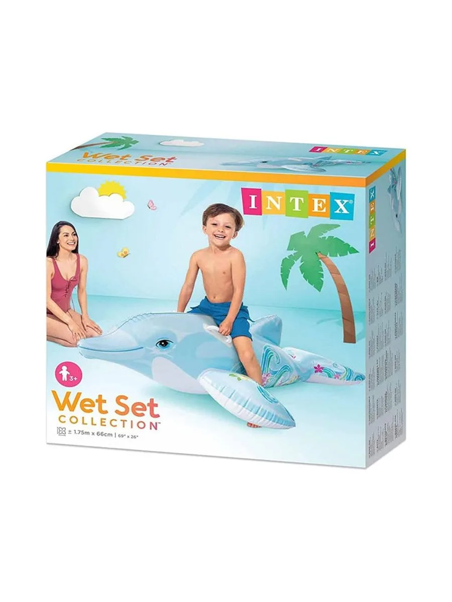 Bouée dauphin gonflable Intex Dauphin A Chevauche 1.75x0.66m 2