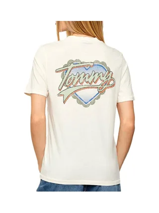 T-Shirt Beige Femme Tommy Hilfiger DW0DW21524 2