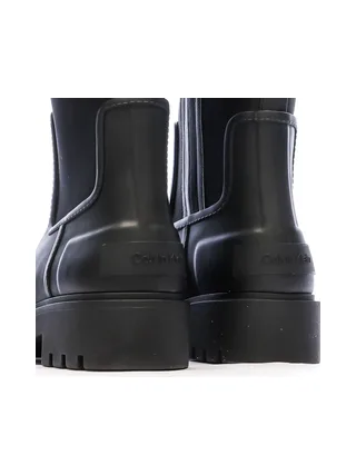 Bottes Noir Femme Calvin Klein Jeans High Rainboot Neopre 6
