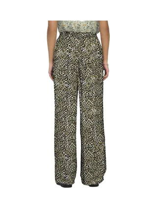 Pantalon fluide Noire/Blanc/Marron Femme JDY Nile Life 2