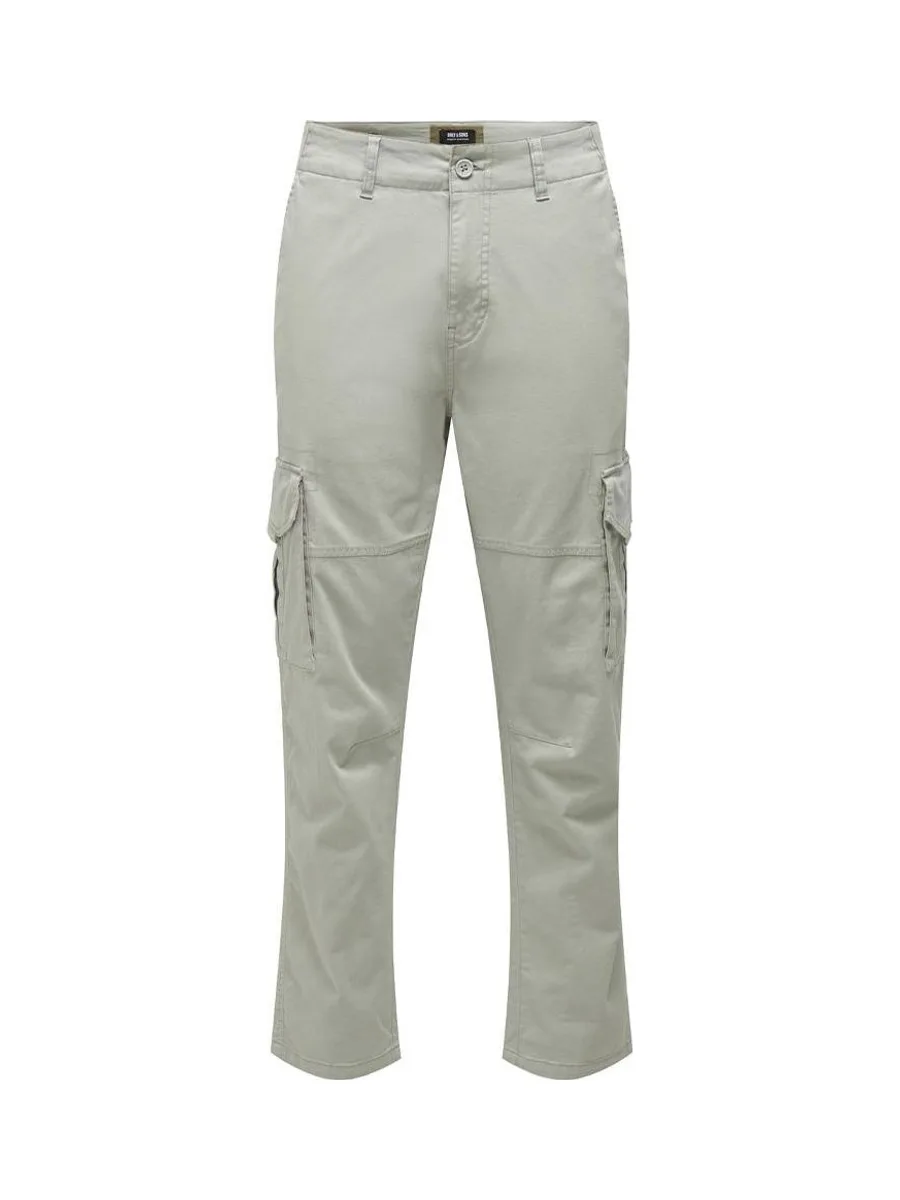 Pantalon Cargo Gris Clair Homme Only & Sons Dean 2