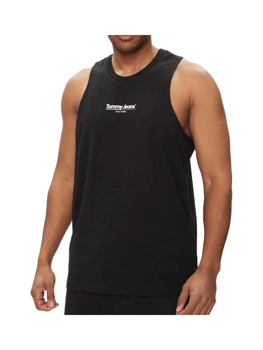 Débardeur Noir Homme Tommy Hilfiger Flag Tank 1