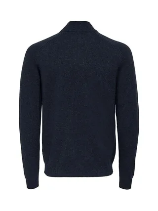 Pull 1/4 Zip Marine Homme Only & Sons Reg 7 2