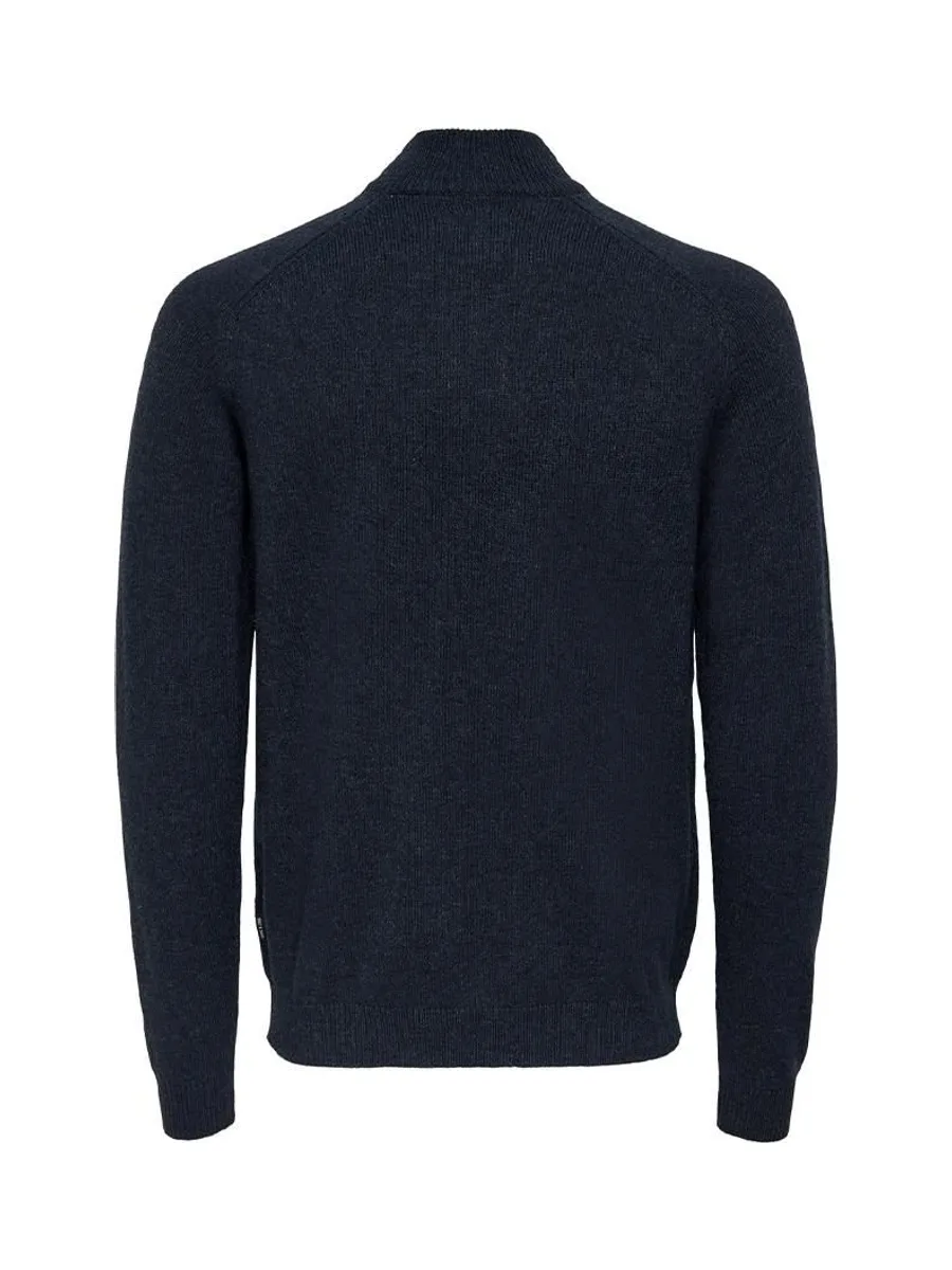 Pull 1/4 Zip Marine Homme Only & Sons Reg 7 3