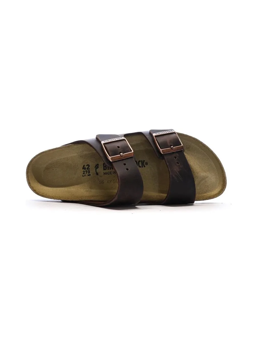 Sandales Marron Cuir Homme Birkenstock Arizona 5