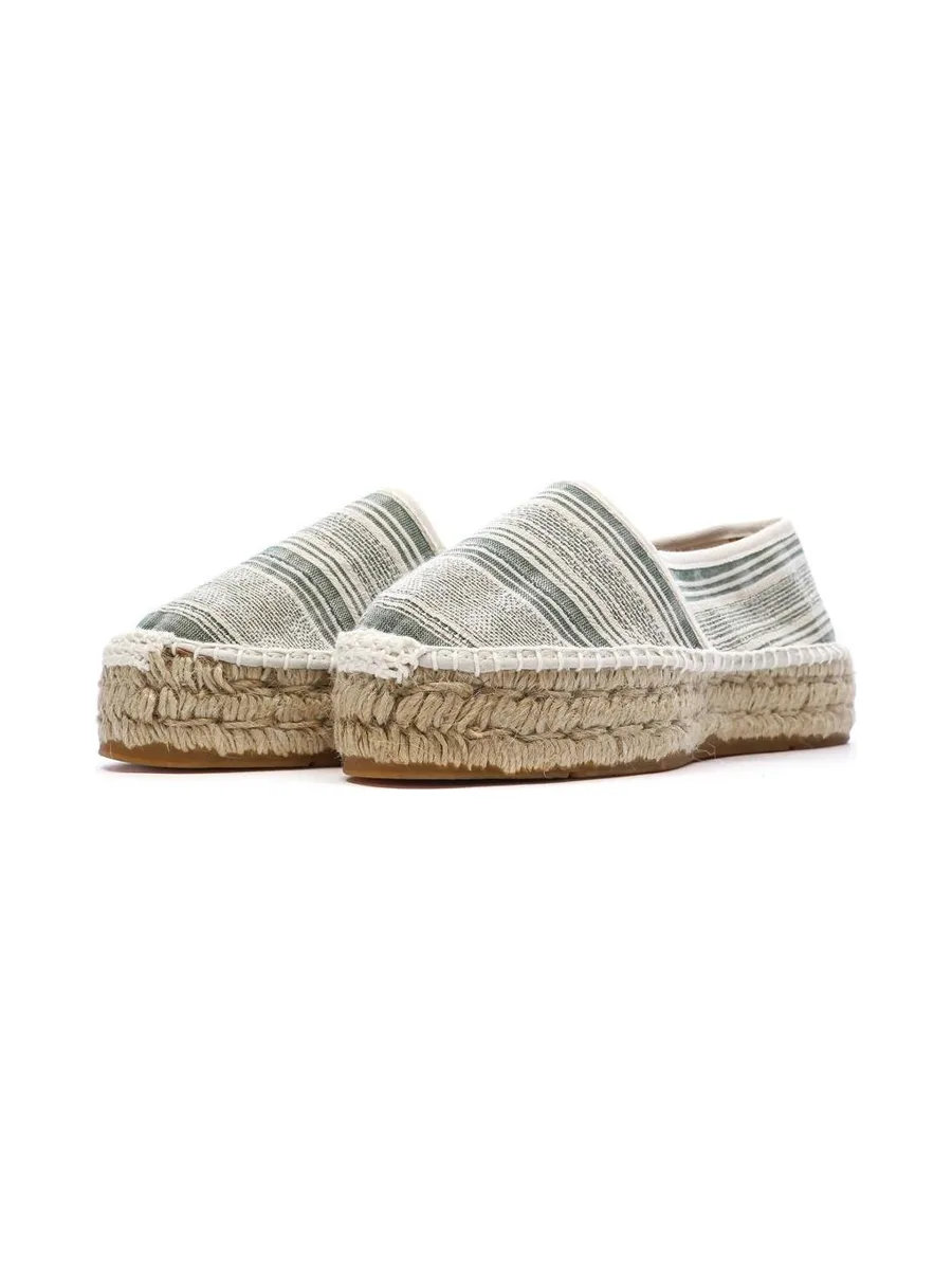 Espadrilles Blanches/Vertes Femme Pare Gabia Aduna 7
