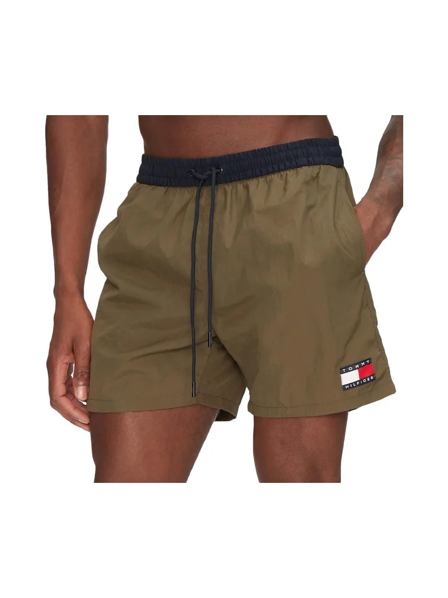 Short de Bain Kaki Homme Tommy Hilfiger Drawstring 1