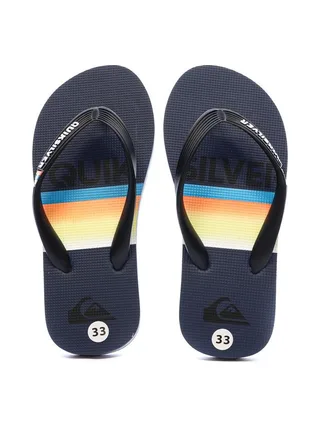 Tongs Noir/Marine Garçon Quiksilver Java Quik 3