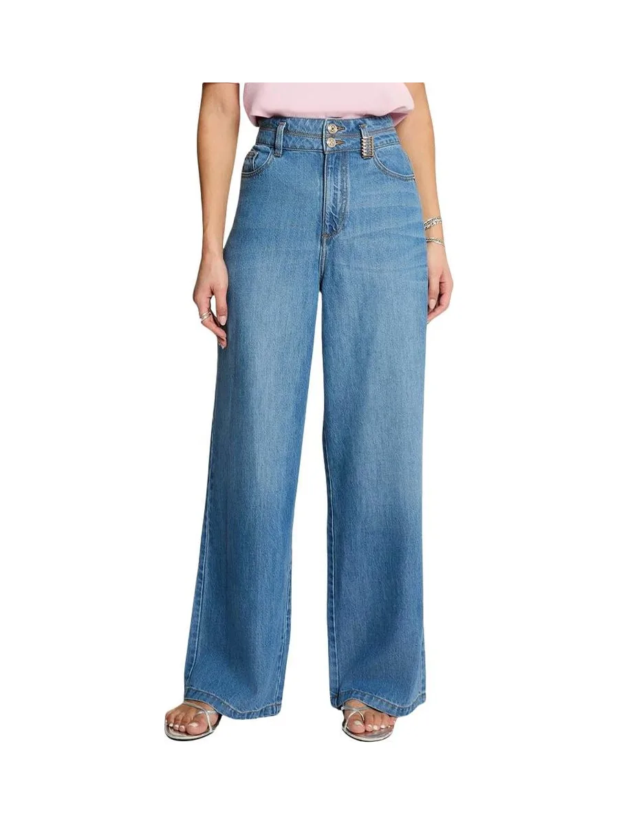Jean Large Bleu Femme Morgan stone 2