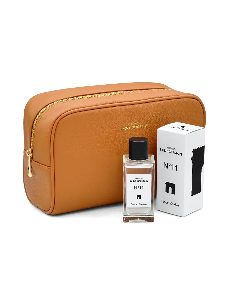 Trousse de Toilette AMAND Taupe + Eau de Parfum N°11 1