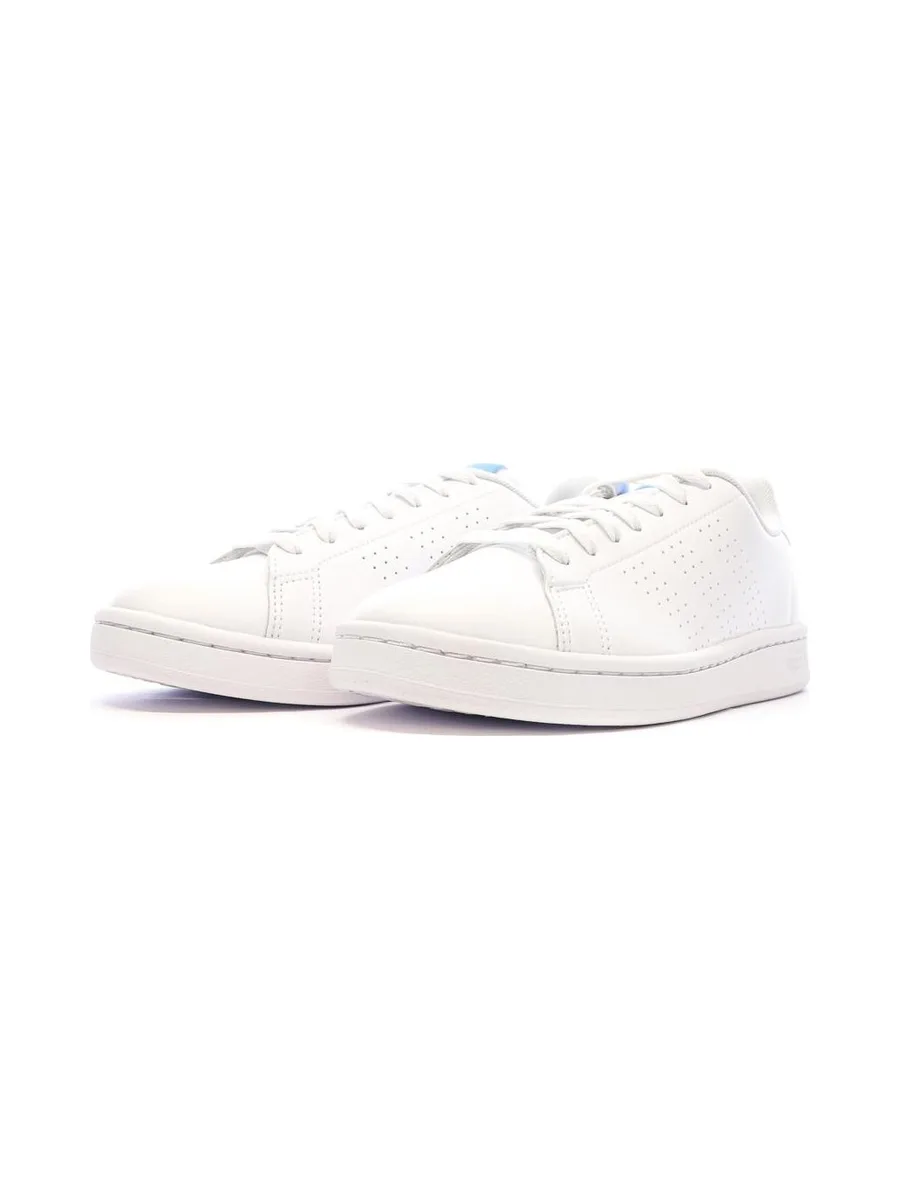 Baskets Blanches/Bleu Femme Adidas Advantage17 7