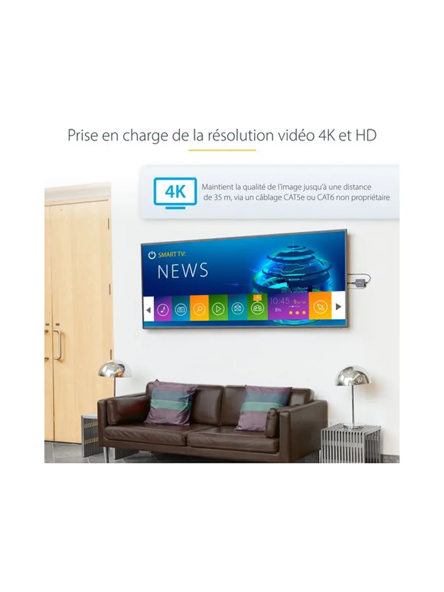 HDMI Over Single Cat 5 Extender - 4K 8