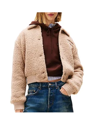 Veste Beige Femme Tommy Hilfiger Varsity 1