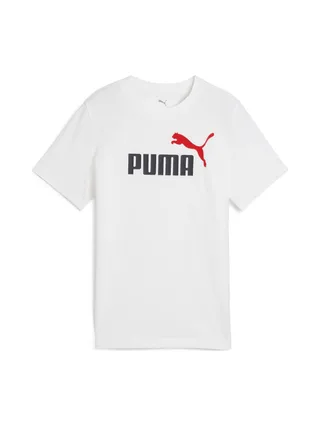T-shirt Blanc Garçon Puma Ess 2 Color No.1 Log 1