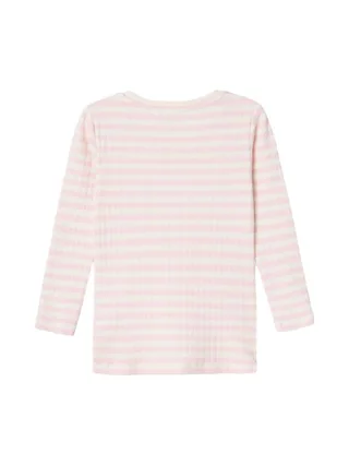 T-Shirt Manches Longues Rose/Blanc Fille Name it Fsuraja 3