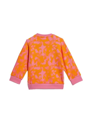 Survêtement Orange/Rose Fille Adidas Crew Set 2