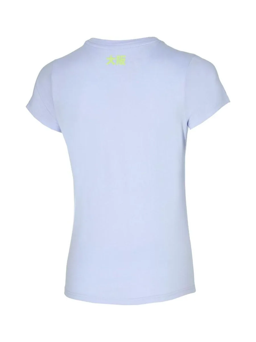 T-shirt Bleu Femme technique Mizuno Athletic K2GA2202-03 3