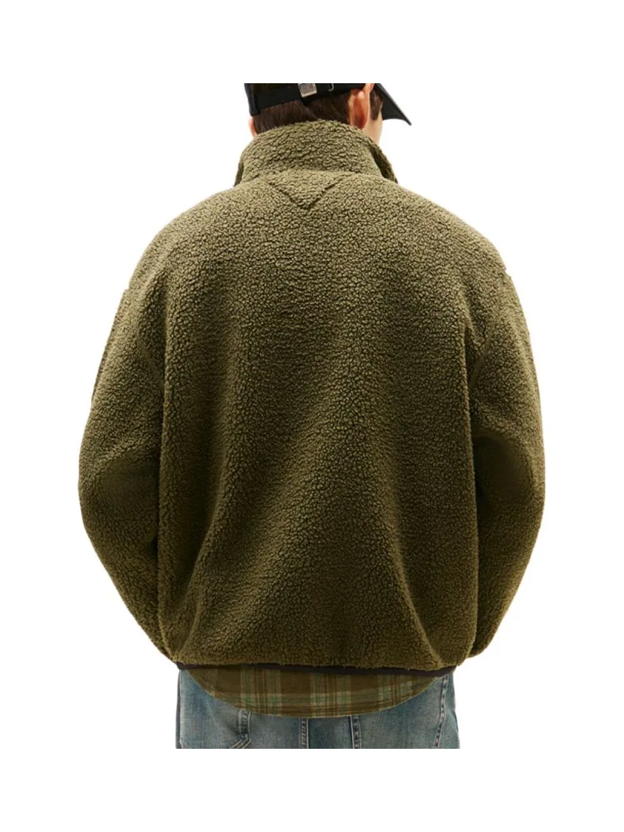 Veste en Sherpa Vert Homme Tommy Hilfiger Badge 3