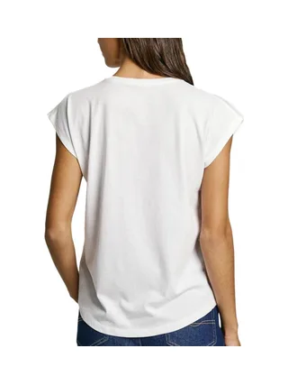 T-Shirt Blanc Femme Pepe jeans Blooma 2