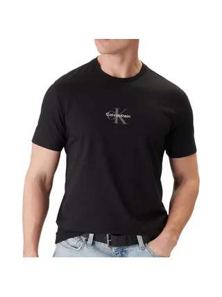 T-Shirt Noir Homme Calvin Klein Jeans Micros 1
