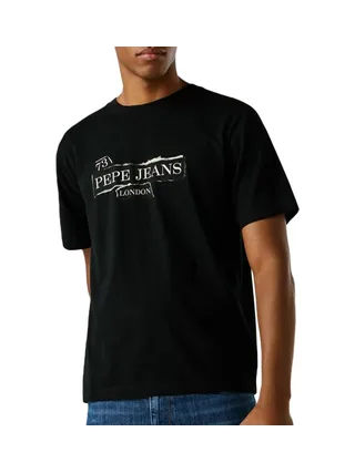 T-Shirt Noir Homme Pepe jeans Griffin 1