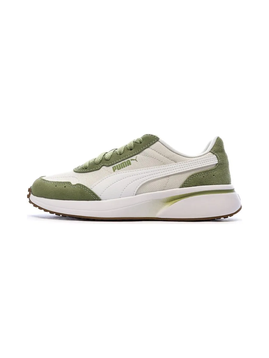 Baskets Blanc/Kaki Femme Puma R78 Glance 2