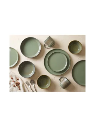 Assiette creuse Ø22,5cm - 6 pièces - collection REED - Forest 9
