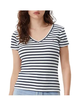 T-shirt Noir/Blanc Femme Tommy Hilfiger Essential 1