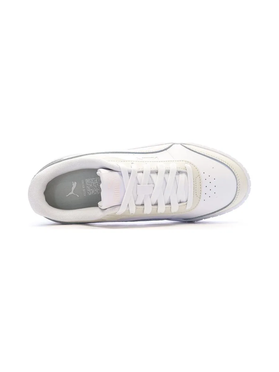 Baskets Blanc/Rose/Beige Femme Puma Carina Mia 5