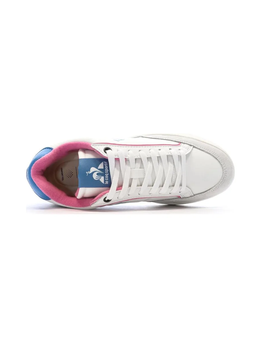Baskets Blanches/Roses/Bleu Femme Le Coq Sportif Noah 5