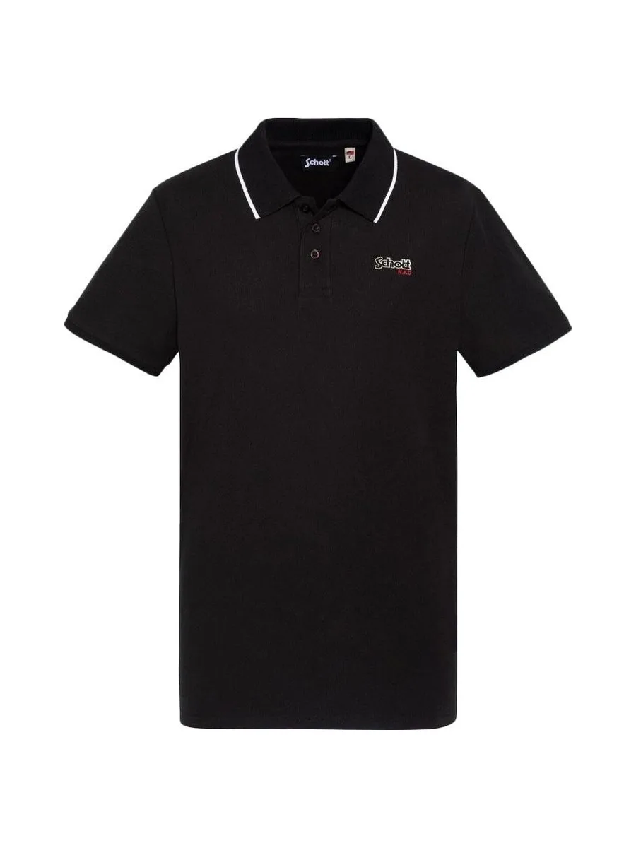 Polo Noir Homme Schott Pique Paul 2