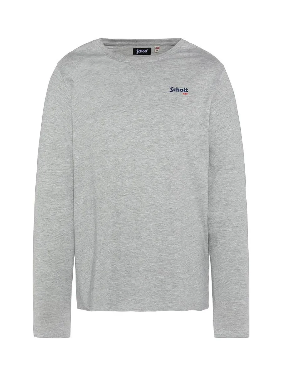 T-shirt Gris Homme Schott BRODEDML 2