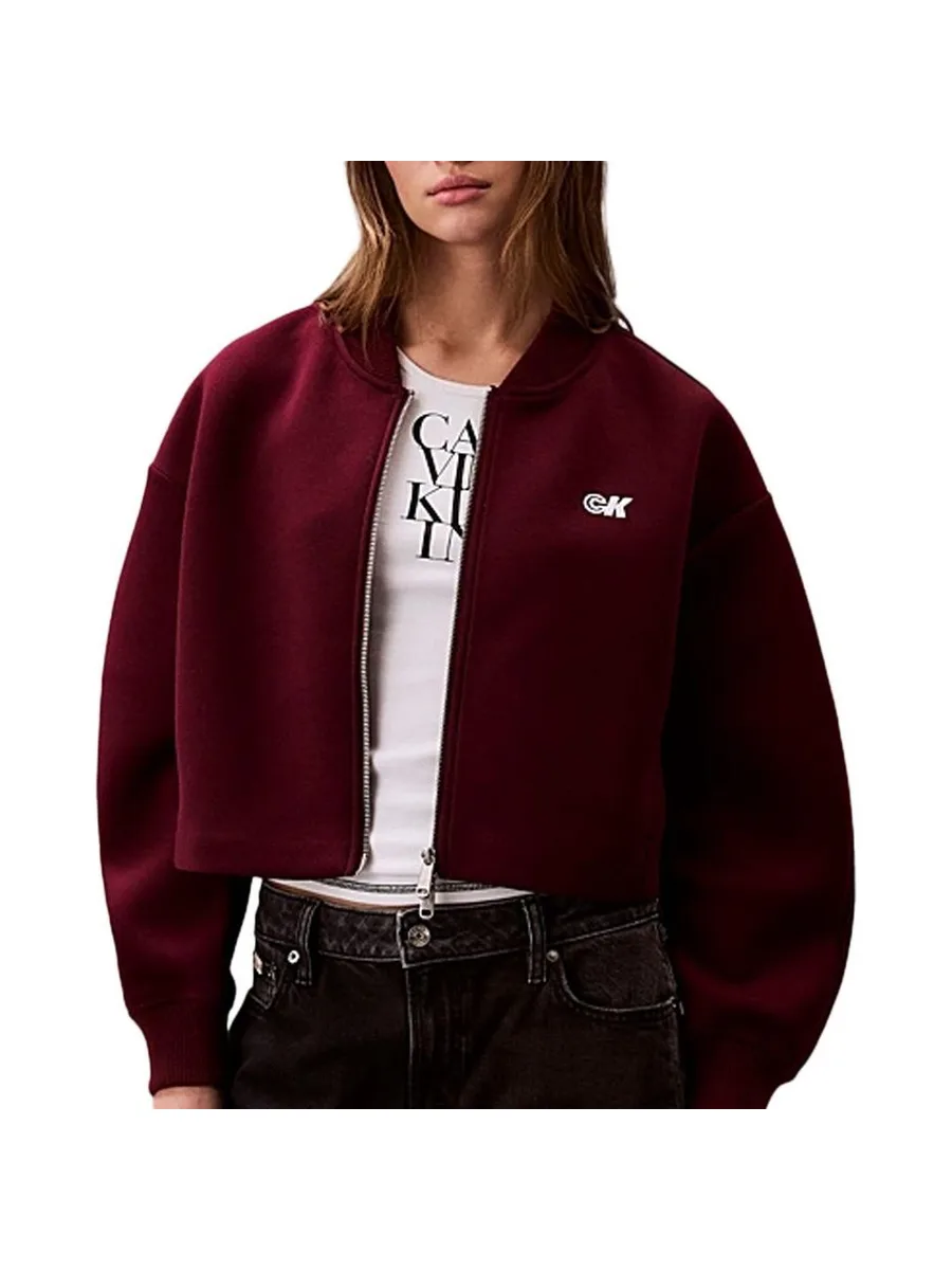 Blouson Aviateur Rouge Femme Calvin Klein Jeans Scuba 2