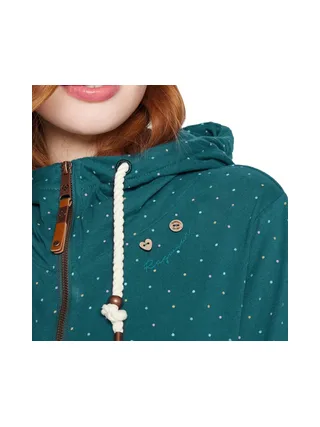 Sweat Zippé Vert Femme Ragwear Paya Dots 3