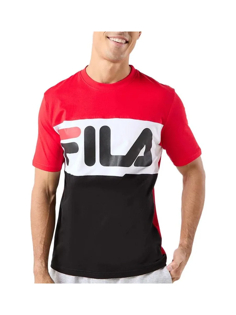T-shirt Rouge/Noir Homme Fila Flat Matte 2