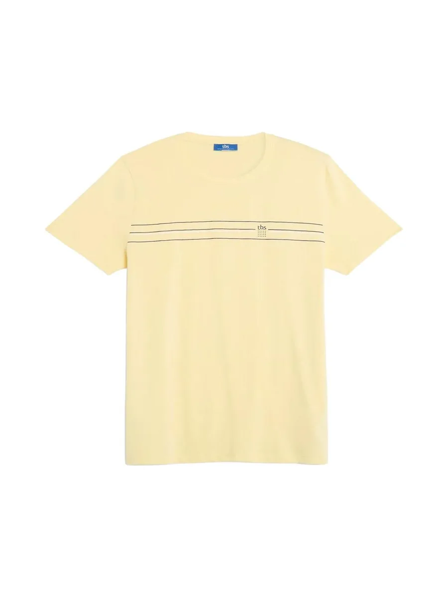 T-shirt Jaune Homme TBS LEROYTEE 2