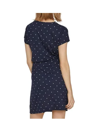 Robe Marine à pois Femme Vila Mooney String 2