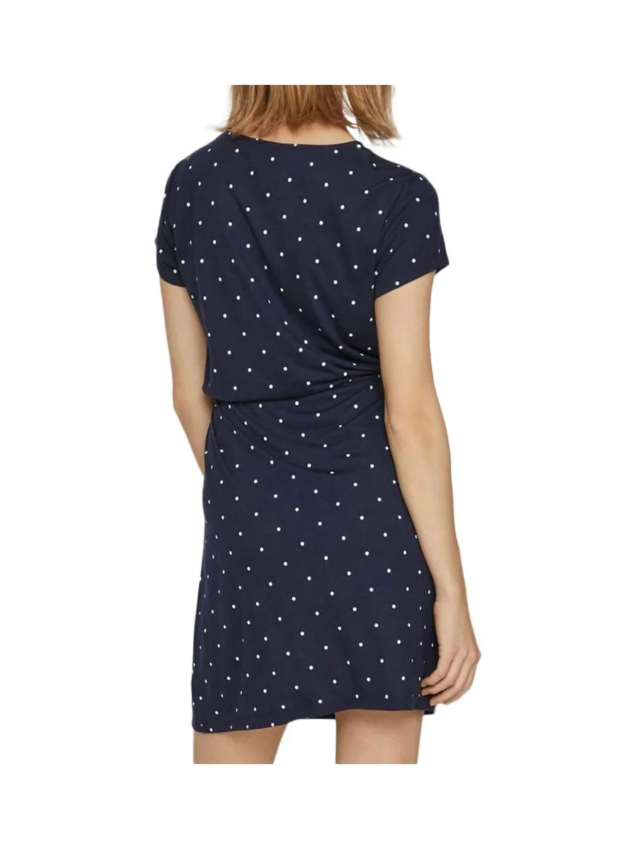 Robe Marine à pois Femme Vila Mooney String 2