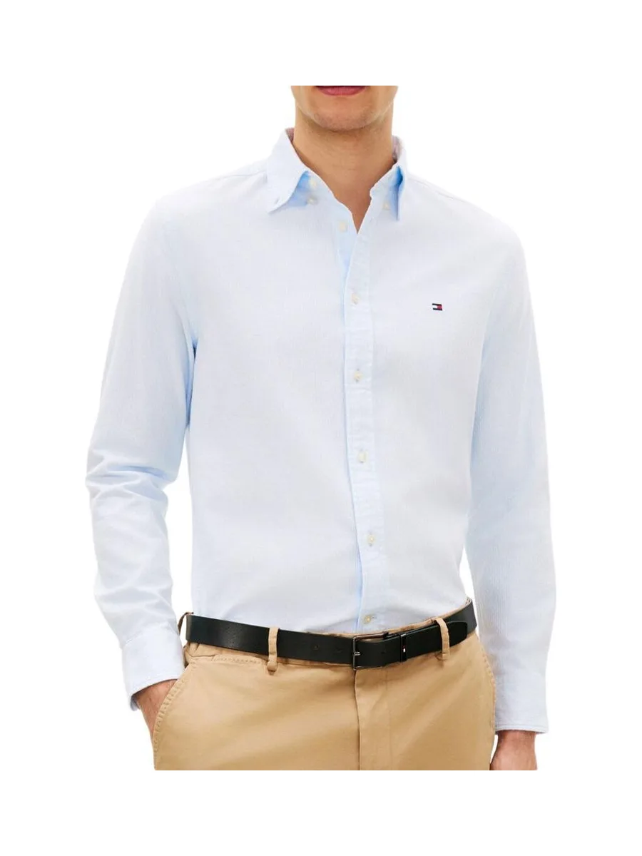 Chemise Bleu clair Homme Tommy Hilfiger Flex Dobby 2