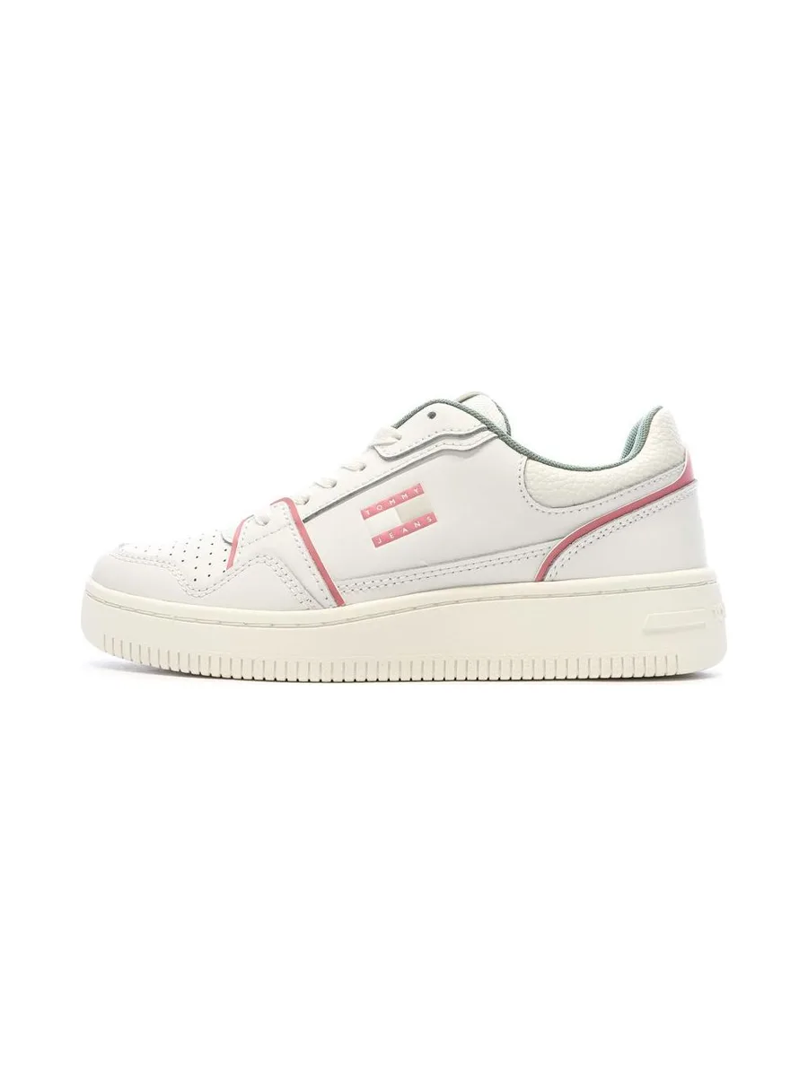 Baskets Blanches/Roses Femme Tommy Hilfiger Retro 2