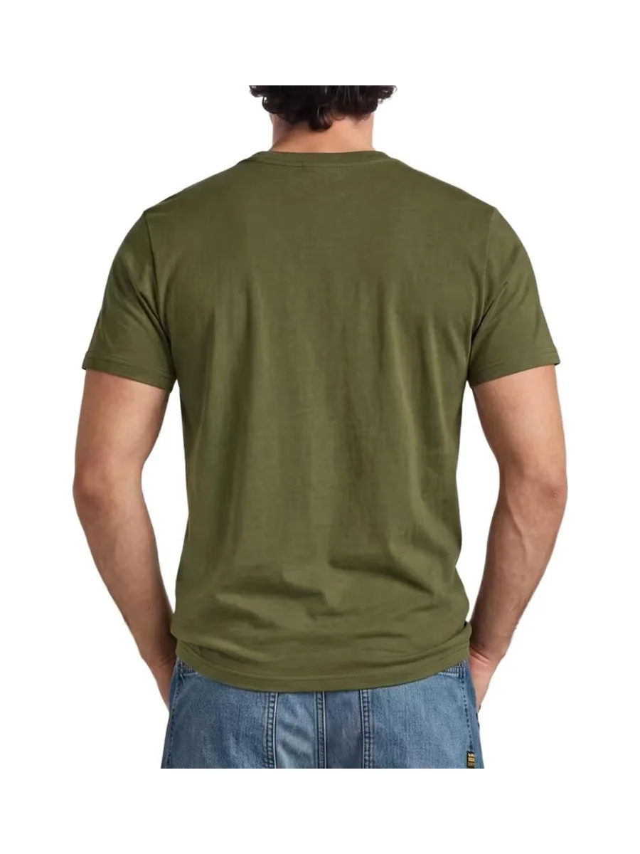 T-shirt Vert Foncé Homme G-Star Raw D25949 DGR 4