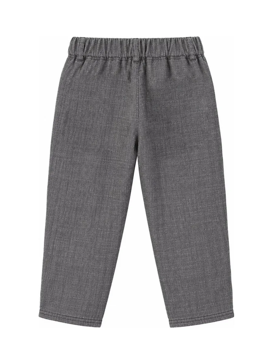 Pantalon Décontracté Gris Chiné Fille P'tit Mome Antoine 3