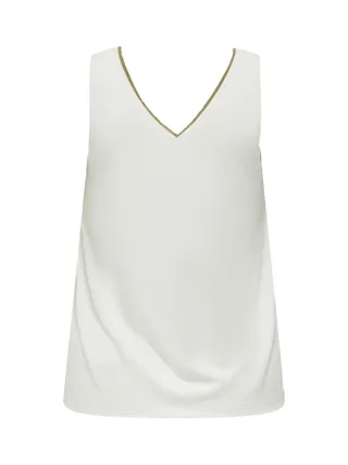 Débardeur Blanc Femme JDY Lurex 2