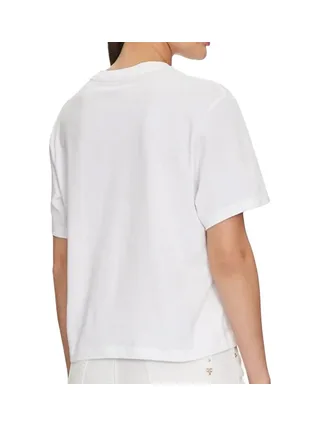 T-Shirt Blanc Femme Guess Boxy 2