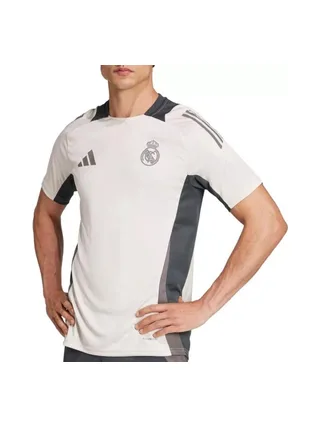 Real Madrid Maillot de Football Beige/Noir Homme Adidas 24 Pro 1