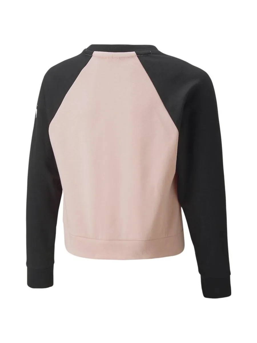 Sweat Rose/Noir Fille Puma Mdrn Spt 3
